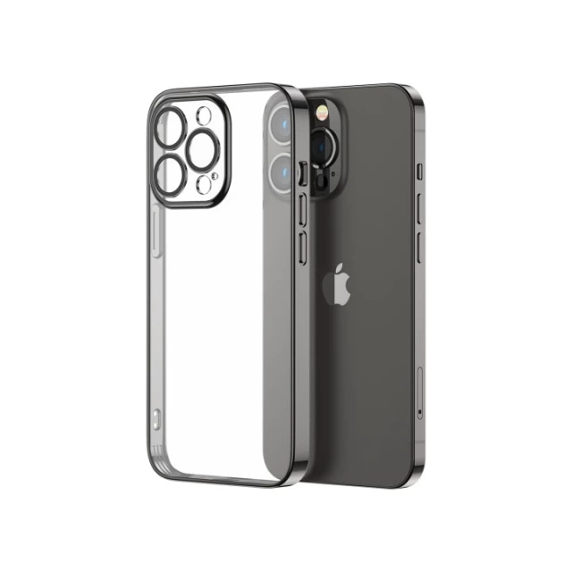 Pouzdro Joyroom 14Q pro iPhone 14 Plus Kryt s kovovým rámem černý (JR-14Q3-černý)
