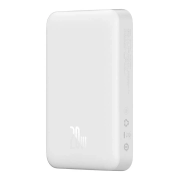Baseus Magnetic Mini Powerbank 10000mAh 20W (biela)