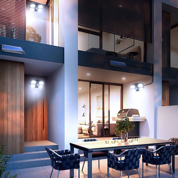 Waterproof solar wall lamp 180 COB LED with PIR Pilot motion sensor