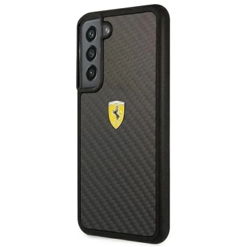 Etui Ferrari FEHCS22MFCAK für Galaxy S22 S906 Hardcase On Track Real Carbon czarny/black