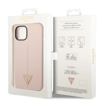Guess GUHCP14MSLTGP Hülle für Apple iPhone 14 Plus 6.7" pink/pink Hardcase Silikon Dreieck