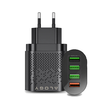 Alogy 4x USB Quick Charge 3.0 2.4A rýchla nabíjačka Čierna