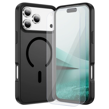 Чохол для Apple iPhone 16 Pro Max Alogy MagSafe Hybrid Matte Case Matte Cover with Lens Protection Black