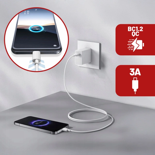 Xiaomi originálny USB - USB-C kábel typu C silný rýchly 120W PD 6A 1M drôt Biely