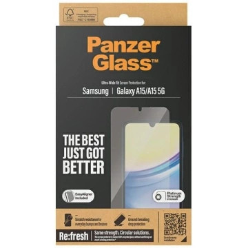 Szkło hartowane do Samsung Galaxy A15 5G PanzerGlass Refresh Ultra-Wide Fit EasyAligner