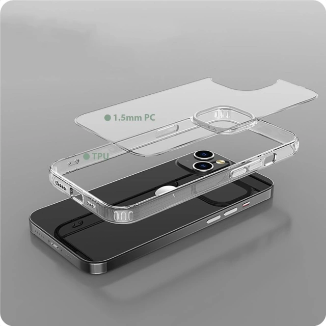 Hülle Flexair Hybrid für Apple iPhone 15 Pro Clear