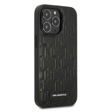 Protective phone case Karl Lagerfeld KLHCP13LMNMP1K for Apple iPhone 13 Pro / 13 6.1" hardcase black/black Monogram Plaque