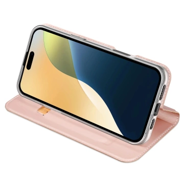Захисний чохол Dux Ducis Skin Pro рожевого кольору з відкидною кришкою для iPhone 16