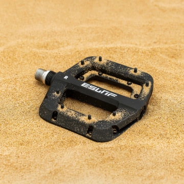 Platformové pedále na MTB bicykle, hliník 9/16" Čierna hliníková sada [2 ks]