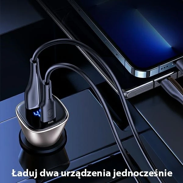 Zaťaženie USAMS. sám. C29 45W 2xUSB-A Fast Charge svetlo zlatá/svetlo zlatá CC154CC01 (US-CC154)