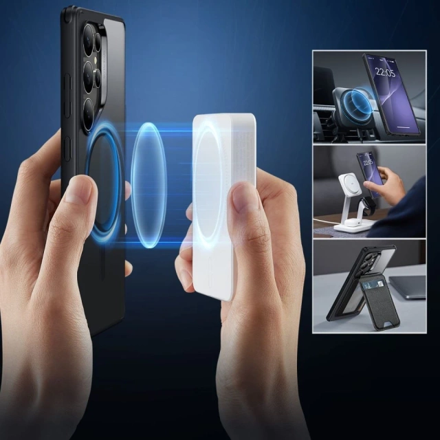 Kryt Samsung Galaxy S25 Ultra matný čierny ESR Classic Hybrid HaloLock MagSafe