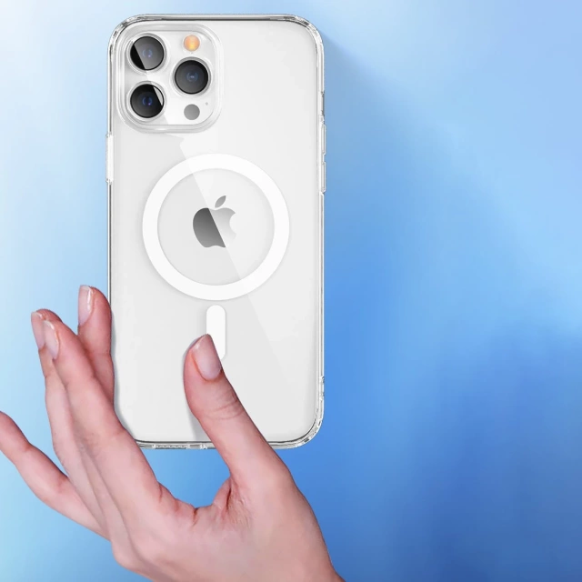 Магнітний чохол Kingxbar PQY Crystal Series для iPhone 13 з прозорим покриттям (сумісний з MagSafe)