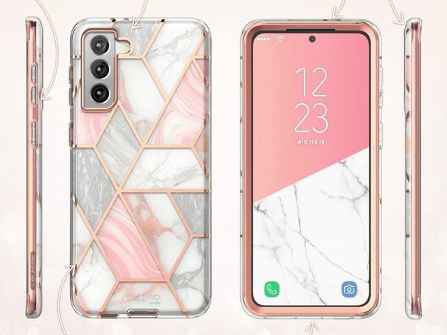 Etui Supcase Cosmo pro Samsung Galaxy S21 Marble Pink