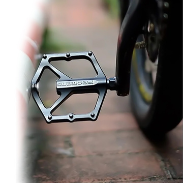 Platform bicycle pedals for MTB bicycles, aluminum 9/16" Black aluminum set [2 pcs.]