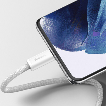 1m kabel Baseus Dynamic USB-C na USB-C 100W 480 Mb/s bílý