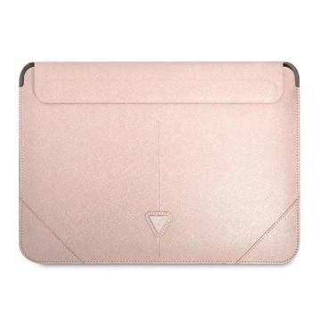 Guess Sleeve GUCS16PSATLP 16 "рожевий / рожевий Saffiano Triangle Logo