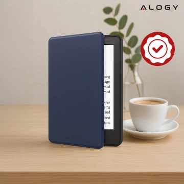 Etui ochronne na czytnik E-Book Alogy ProBook Cover obudowa do Kindle 11 / 12 2022 / 2024 (6") Granatowe