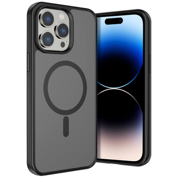 Pouzdro na iPhone 14 Pro Mag Safe Matt Case Cover matné Alogy Ring obrněné pouzdro na telefon černé