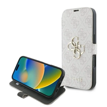 Kovový obal Guess 4G s logom pre iPhone 16 Plus 6,7″ – ružový