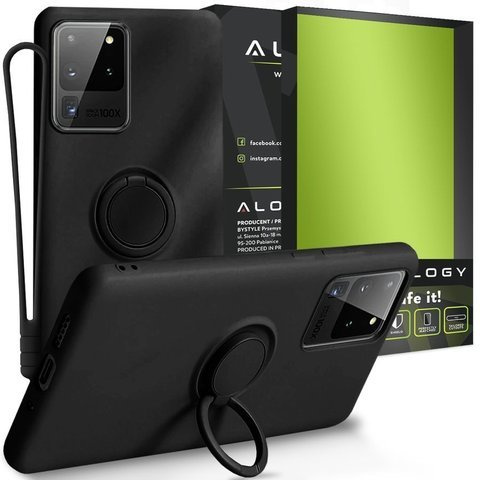 Silikónové puzdro Ring Ultra Slim Alogy pre Samsung Galaxy S20 Ultra Black