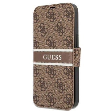 Guess GUBKP13S4GDBR iPhone 13 mini 5.4 "braun / braunes Buch 4G Stripe