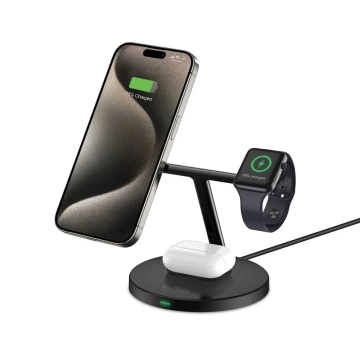 QI15W-A35 3IN Magnetic MagSafe Inductive Charger for iPhone, Airpods, Apple Watch Black for iPhone, Airpods, Apple Watch Black