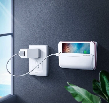 UGREEN wall holder smartphone charging stand white (30394)