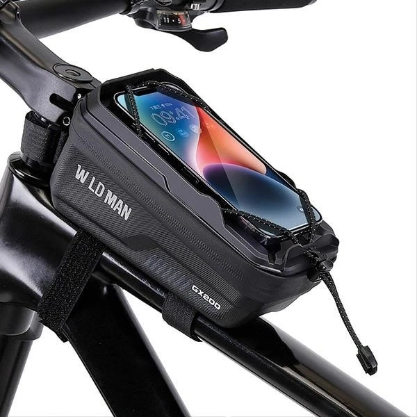Brašna na rám kola WILDMAN GX200 2L, černá, držák na telefon