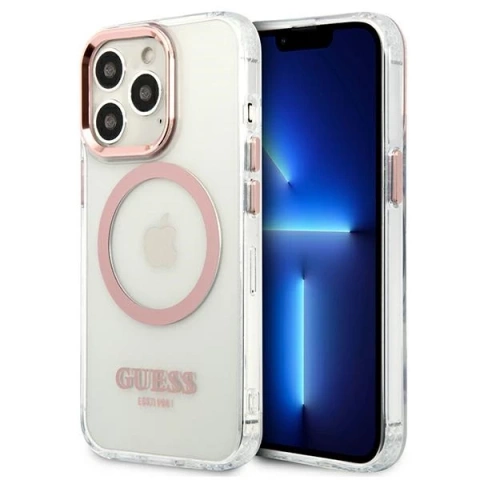 Чохол Etui Guess GUHMP13LHTRMP для iPhone 13 Pro / 13 6,1" Hard Case Metal Outline Magsafe