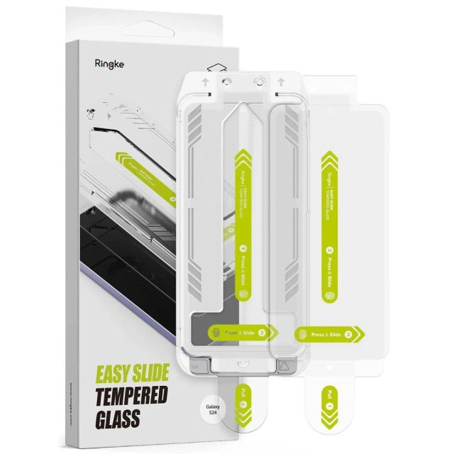 Ringke Easy Slide 2er-Pack gehärtetes Glas für Samsung Galaxy S24 Clear