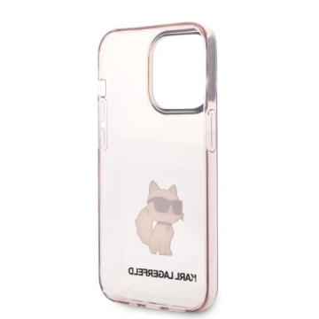 Etui Karl Lagerfeld KLHCP14LHNCHTCP na iPhone 14 Pro 6,1" pevné puzdro Ikonik Choupette