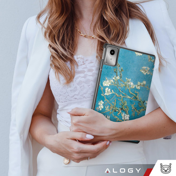 Pouzdro pro Lenovo Tab M11 10,95" TB330FU / TB330XU / TB331FC Kryt na tablet Pouzdro Alogy Obal knihy Blossoming Mandle Tree (van Gogh) Glass Stylus Pen