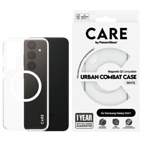 Чохол для Samsung Galaxy S24 CARE від PanzerGlass Flagship QI Case прозорий