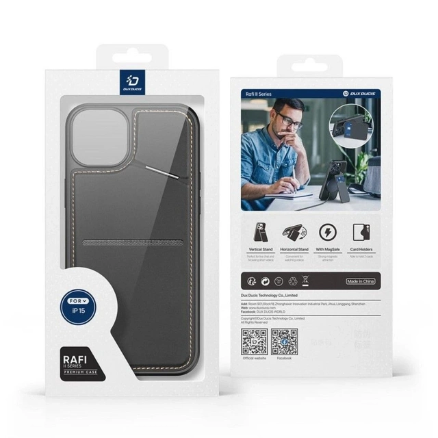 Чохол DUX DUCIS Rafi II Mag - задня кришка з підставкою, сумісний з MagSafe для iPhone 15 Plus