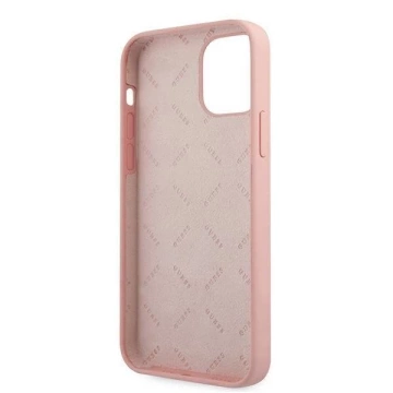 Guess GUHCP12SLSVSPI iPhone 12 mini 5,4" růžové / růžové pevné pouzdro Script Vintage