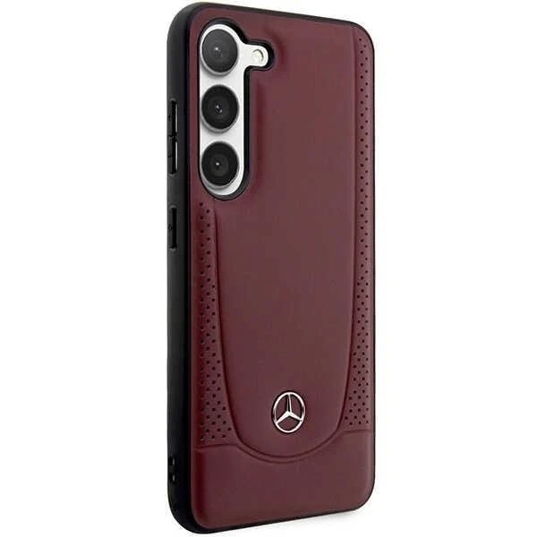 Puzdro Mercedes Case pre Samsung Galaxy S23 HardCase Leather Urban Bengale červené