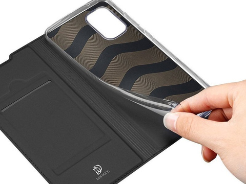 Dux Ducis Skin Schutzhülle aus Leder für Samsung Galaxy A41 Schwarz