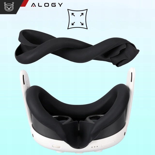 Запасна силіконова сонцезахисна маска Alogy для Meta Quest 3 чорного кольору