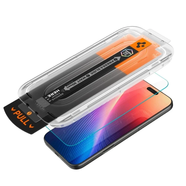 Szkło Hartowane Spigen Glas.TR EZ Fit Pro iPhone 16 Pro / 17 / 17 Pro