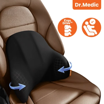 DR.MEDIC ErgoDrive™ Ergonomic Lumbar Support Cushion for Cars, Drivers, Passengers, Office Chairs, Gaming Chairs, and Seats