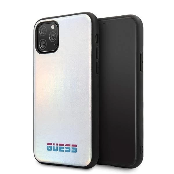 Guess GUHCN58BLD iPhone 11 Pro srebrny /stříbrný pevný obal Iridescent