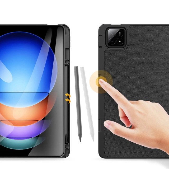 Dux Ducis Domo case with flap and smart sleep for Xiaomi Pad 6S Pro 12.4'' - black