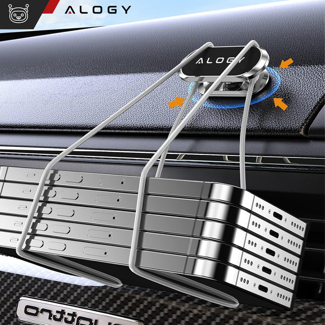 Alogy magnetický držák do auta do auta, univerzální na telefon, na kokpit, na palubní desku, černý