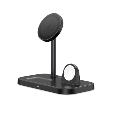 Bezdrátová indukční nabíječka QI15W-A22 3V1 Magnetic MagSafe Wireless Charger Černá pro iPhone/AirPods/Watch White
