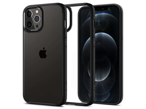 Kryt Spigen Ultra Hybrid pre Apple iPhone 12/12 Pro 6.1 Matte Black Alogy sklo