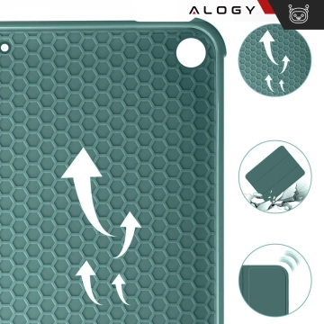 Etui do Apple iPad 10.2" 9/8/7 Gen (2021/2020/2019), Ochronne Smart Case z Klapką i Podstawką, Odporne TPU, Wzmocnione Narożniki, Alogy BookGuard™ – Zielone