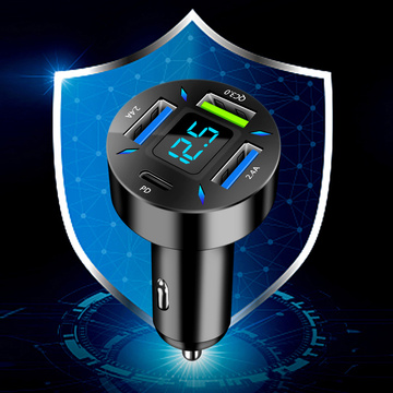Alogy Autoladegerät 66W 3x USB 1x USB-C Typ C Schnellladung QC 3.0 PD
