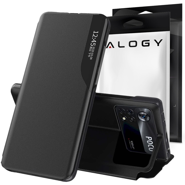 Kožená peněženka Alogy Smart View Cover Flip pro Xiaomi Poco X4 Pro 5G