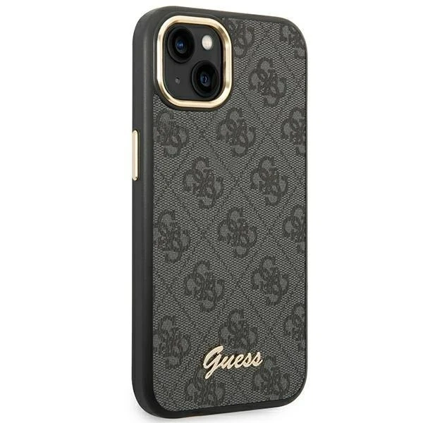Etui Guess GUHCP14MHG4SHK pre Apple iPhone 14 Plus 6,7" čierny/čierny pevný obal 4G Vintage Gold Logo