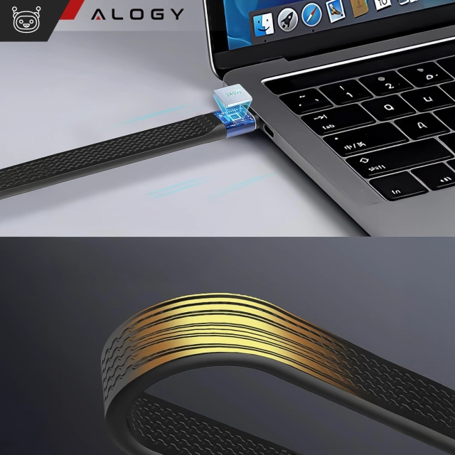 HUB splitter Alogy Adaptér pro počítačový notebook s USB-C na 3x USB-A 2.0 1x USB-A 3.0 šedý